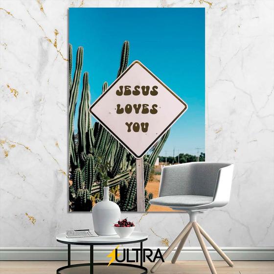 Imagem de Quadro Decorativo Religioso 90x60cm - Integridade para o Cômodo de Meditação