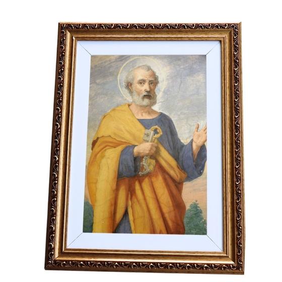 Imagem de Quadro Decorativo Religioso São Pedro A3 Luxo