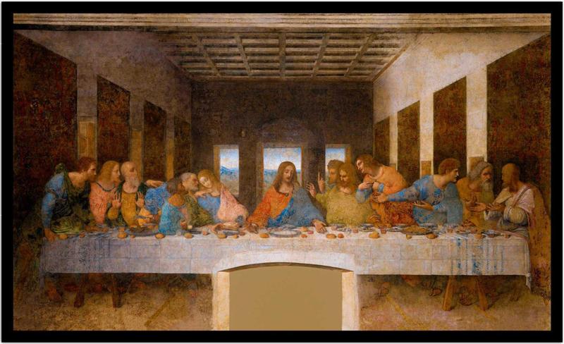 Imagem de Quadro Decorativo Religiosos A Santa Ceia Jesus Cristo Bíblia Católico Com Moldura RC002