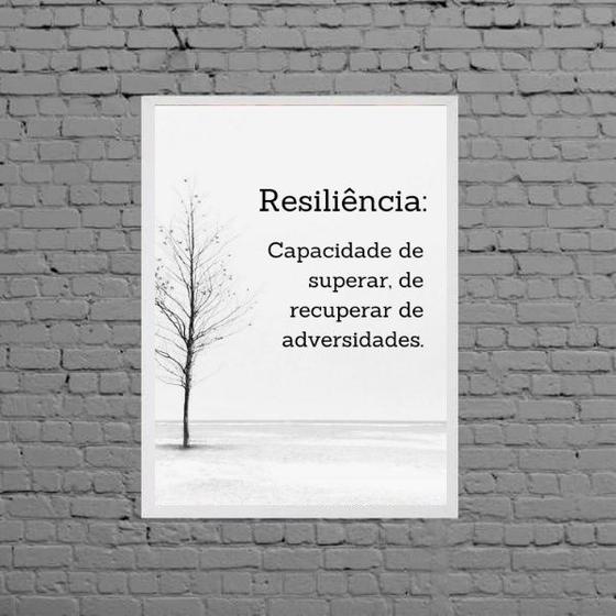 Imagem de Quadro Decorativo Resiliência Definição 33x24cm - com vidro