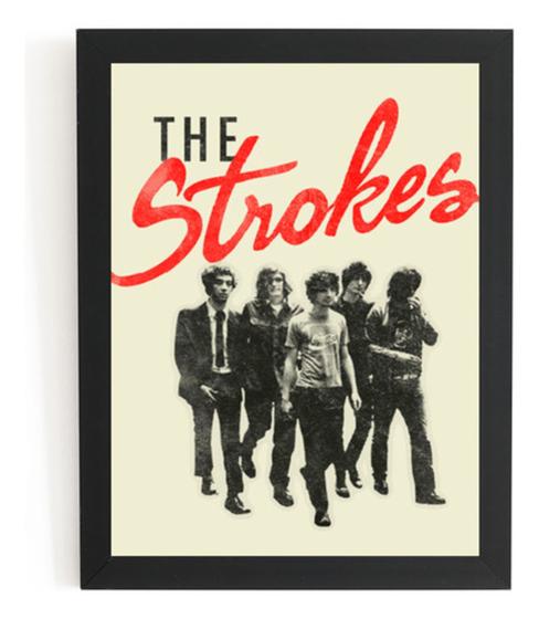 Imagem de Quadro Decorativo Retro Banda The Strokes Rock Arte