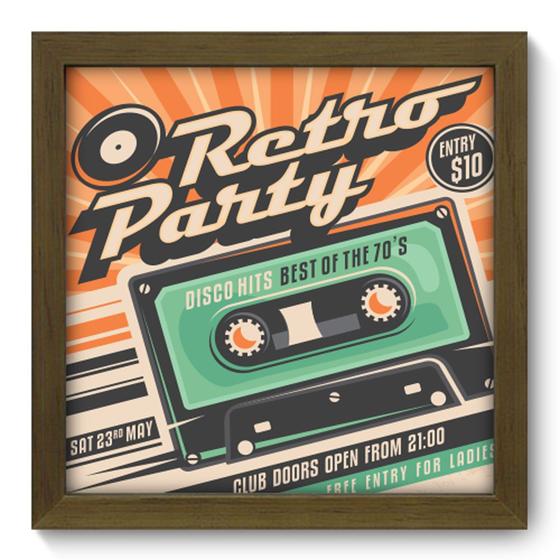Imagem de Quadro Decorativo - Retro Party - 22cm x 22cm - 020qdvm