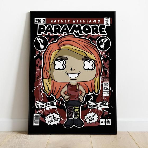 Imagem de Quadro Decorativo Rock  MDF 3mm 20x28,5 cm - Paramore