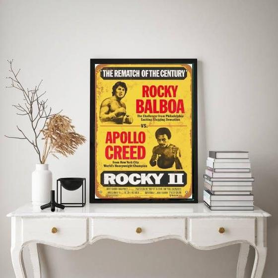 Imagem de Quadro Decorativo Rocky Balboa II 45x34cm - Moldura Preta