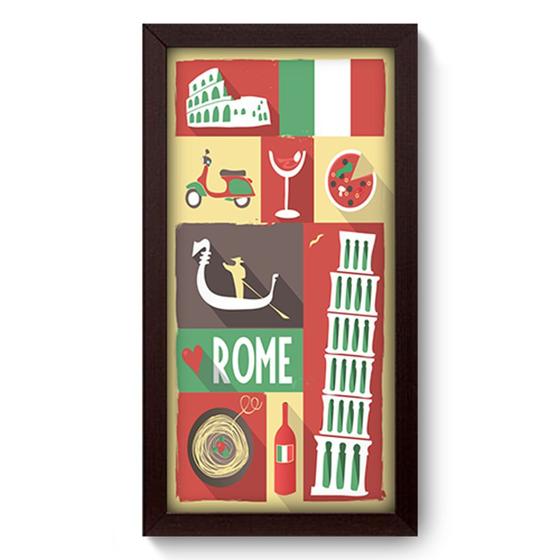 Imagem de Quadro Decorativo - Roma - 19cm x 34cm - 247qdmp