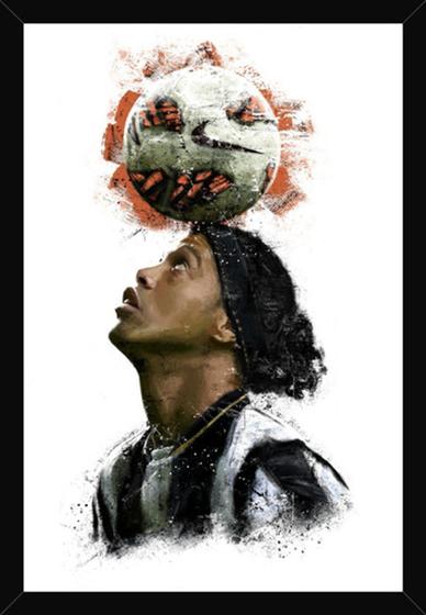 Imagem de Quadro Decorativo Ronaldinho Gaúcho Moldura 42x29cm