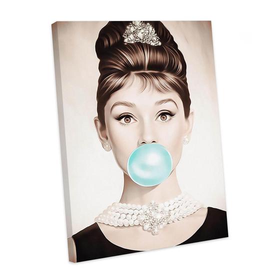 Imagem de Quadro Decorativo Sala audrey hepburn Chiclete 40x60