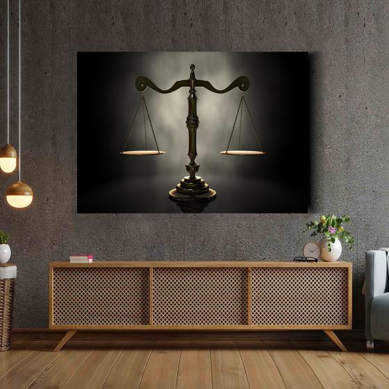 Imagem de Quadro decorativo sala  Balança da justiça 40x60