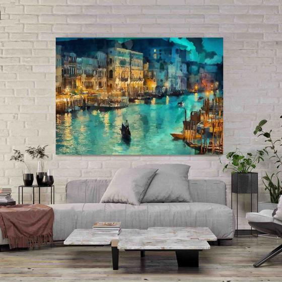 Imagem de Quadro Decorativo sala  Paraintura Venezza 60x40 Quadro Quarto Hall Cozinha