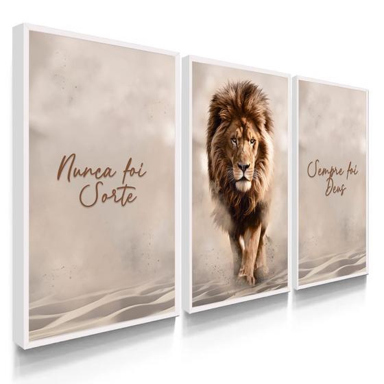Imagem de Quadro Decorativo Sala Quarto Nunca Foi Sorte Com Vidros