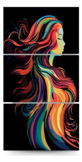 Imagem de Quadro decorativo Salão D Beleza Cabelo Lindo Mulher Fashion"