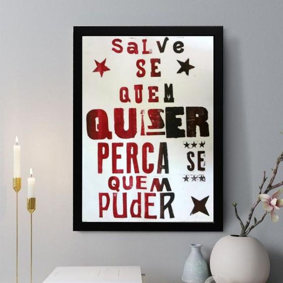 Imagem de Quadro Decorativo Salve-se Quem Quiser 45x34cm