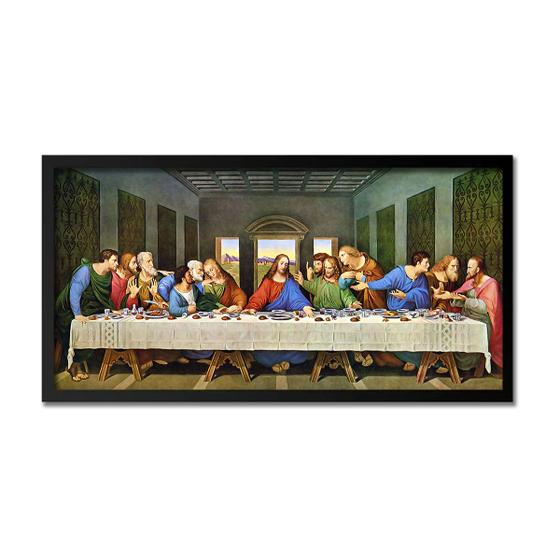 Imagem de Quadro Decorativo Santa Ceia 70x35cm