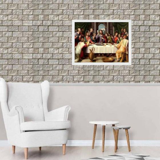 Imagem de Quadro Decorativo Santa Ceia- Clássica 24x18cm - com vidro