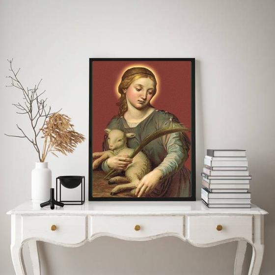 Imagem de Quadro Decorativo Santa Inês 33x24cm