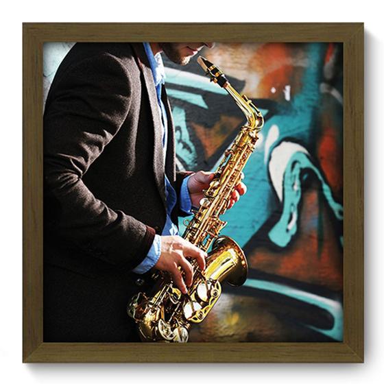 Imagem de Quadro Decorativo - Sax - 33cm x 33cm - 038qdgm