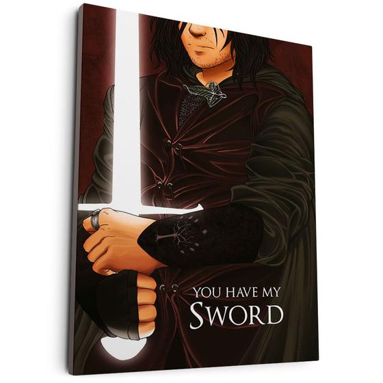 Quadro Decorativo Senhor dos Anéis You Have My Sword Menor preço em Quadro Decorativo Senhor dos Anéis You Have My Sword