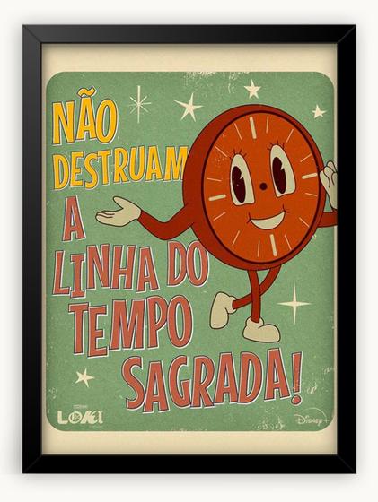 Imagem de Quadro Decorativo Senhorita Minutos Loki Não Destruam a Linha do Tempo Sagrada 30x42cm