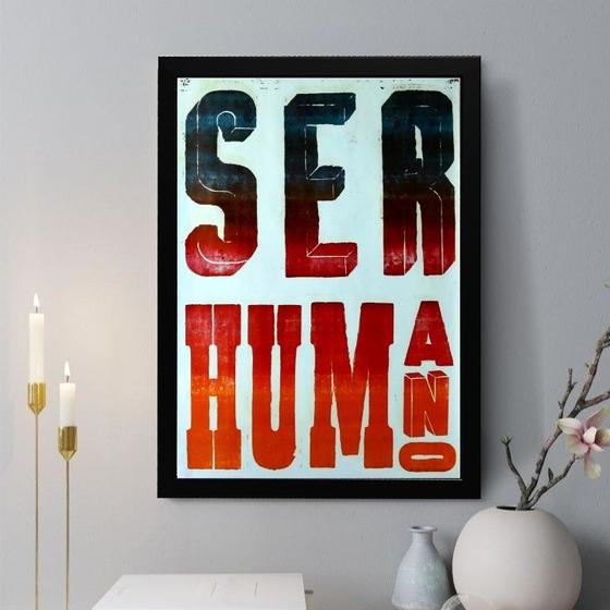 Imagem de Quadro Decorativo Ser Humano 45x34cm - com vidro