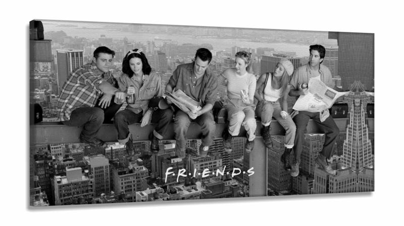 Imagem de Quadro Decorativo Seriado Friends Personagens em Tecido Canvas 130x60