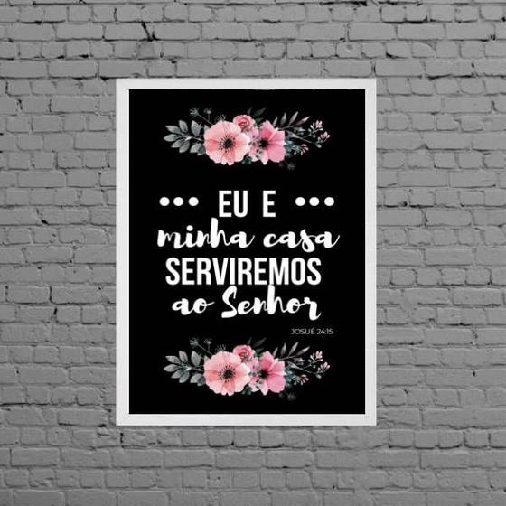 Imagem de Quadro Decorativo Serviremos Ao Senhor 24x18cm