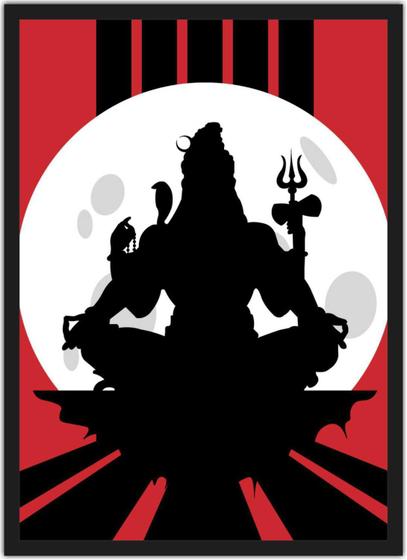 Imagem de Quadro Decorativo Shiva Religiosidade Hinduísmo Decorações Com Moldura G003