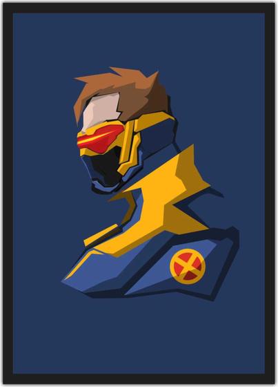 Imagem de Quadro Decorativo Soldado 76 Overwatch Super Heróis Nerd Geek Decorações Com Moldura