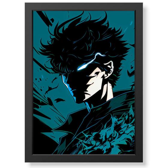 Imagem de Quadro Decorativo Solo Leveling Sung Jin-Woo geek.frame anime presente otaku