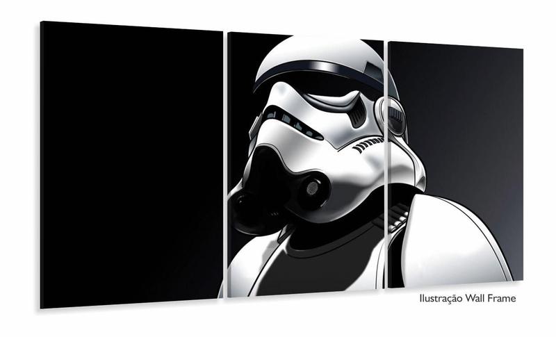 Imagem de Quadro Decorativo Star Wars Com Tela Em Tecido  120x60 3 peças