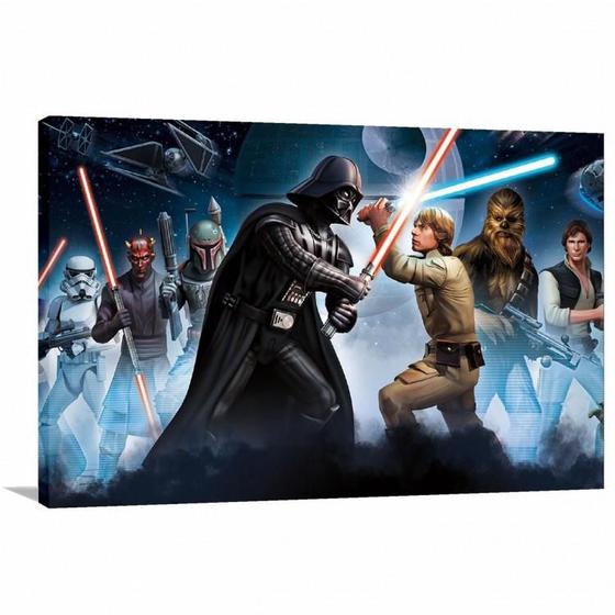 Imagem de Quadro decorativo Star Wars com Tela em Tecido