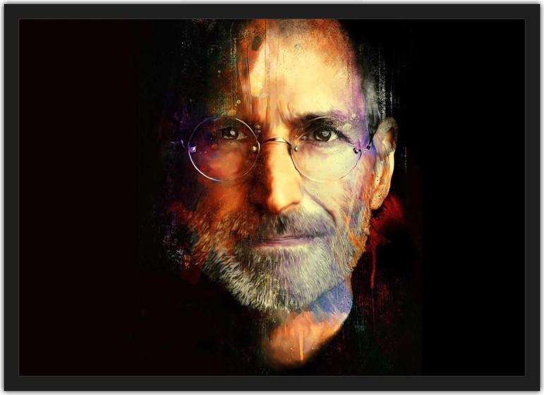 Imagem de Quadro Decorativo Steve Jobs Informática Salas Decorações Com Moldura