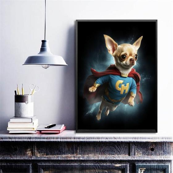 Imagem de Quadro Decorativo Super Chihuahua 24x18cm