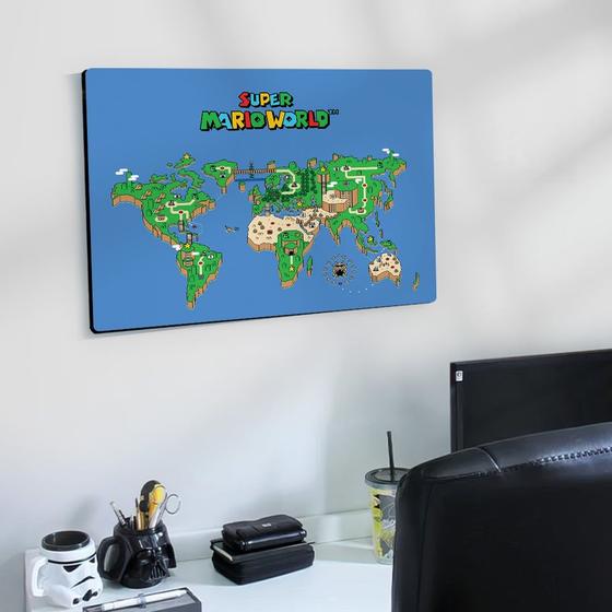 Imagem de Quadro Decorativo Super Mario World Mdf 20x27cm