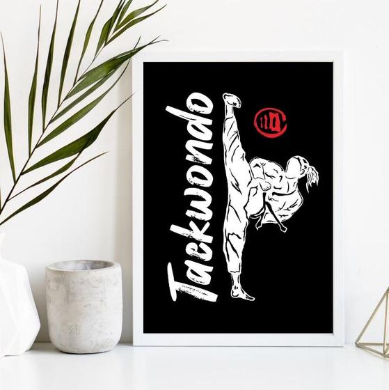 Imagem de Quadro Decorativo taekwondo 24x18cm - com vidro