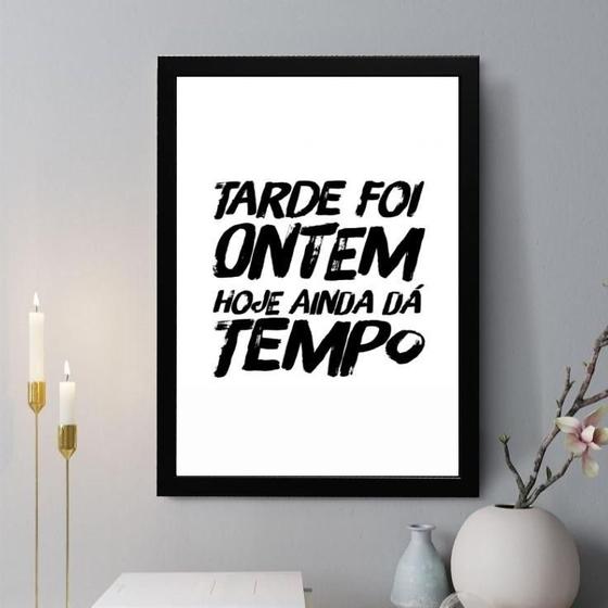 Imagem de Quadro Decorativo Tarde Foi Ontem 45X34Cm - Com Vidro