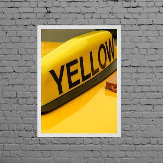 Imagem de Quadro Decorativo Taxi Yellow 24x18cm