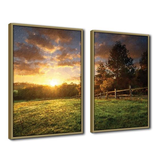 Imagem de Quadro Decorativo Textura CX Alta 2un 40x60 Campo Ensolarado