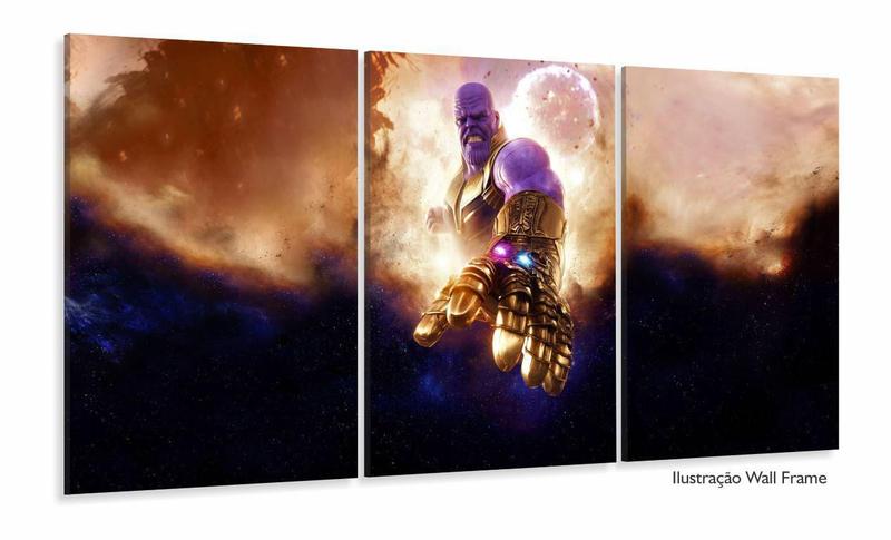 Imagem de Quadro Decorativo Thanos 3 peças 120x60 cm em tecido