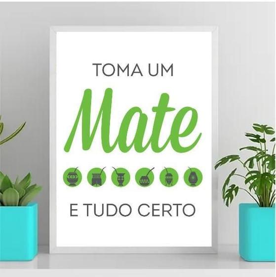 Imagem de Quadro Decorativo Toma Um Mate 24X18Cm - Com Vidro