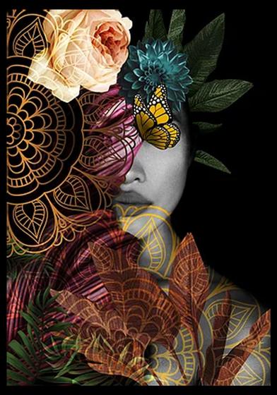 Imagem de Quadro Decorativo Tribal Woman 70 cm x 90 cm