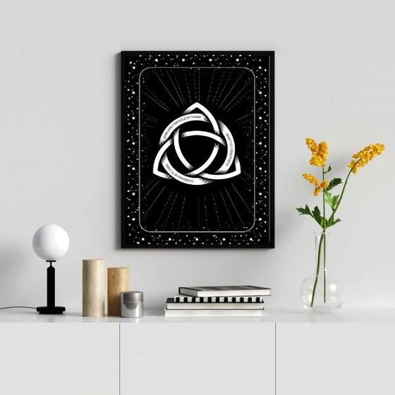 Imagem de Quadro Decorativo Triquetra 33x24cm - com vidro