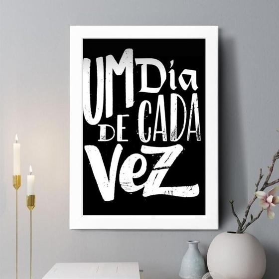 Imagem de Quadro Decorativo Um Dia De Cada Vez 33X24Cm - Com Vidro