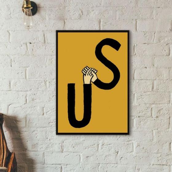 Imagem de Quadro Decorativo União - Us 24x18cm - com vidro