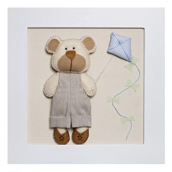 Quadro Decorativo Ursinho Com Pipa Quarto Bebê Infantil Menino Menor preço em Quadro Decorativo Ursinho Com Pipa Quarto Bebê Infantil Menino