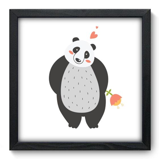 Imagem de Quadro Decorativo - Urso Panda - 33cm x 33cm - 150qdsp