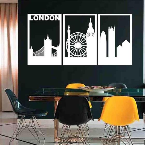 Imagem de Quadro Decorativo Vado Londres MDF 3mm Branco