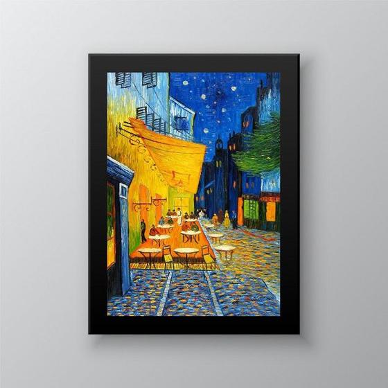 Imagem de Quadro Decorativo Van Gogh Café Terrace 24x18cm - com vidro