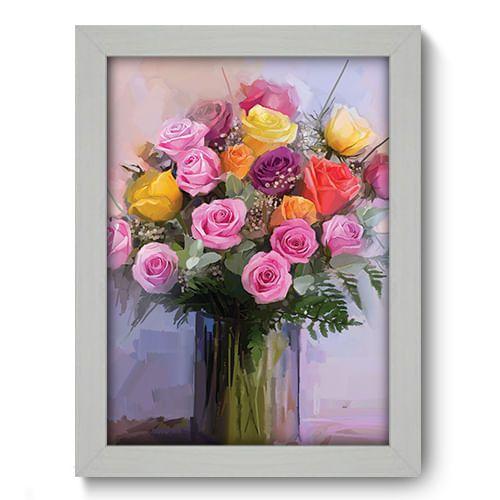 Quadro Decorativo - Vaso de Flores - 19cm x 25cm - 119qdfb Menor preço em Quadro Decorativo - Vaso de Flores - 19cm x 25cm - 119qdfb