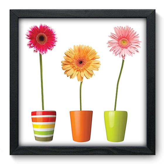 Imagem de Quadro Decorativo - Vasos - 33cm x 33cm - 076qdfp