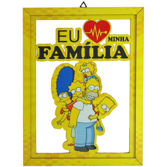 Quadro Decorativo Vazado Eu Amo Minha Familia Área Laser 25x33 Mdf ...
